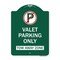 Signmission Valet Parking Tow Away Zone, Green & White Aluminum Architectural Sign, 18" x 24", GW-1824-22760 A-DES-GW-1824-22760 - alternate 1